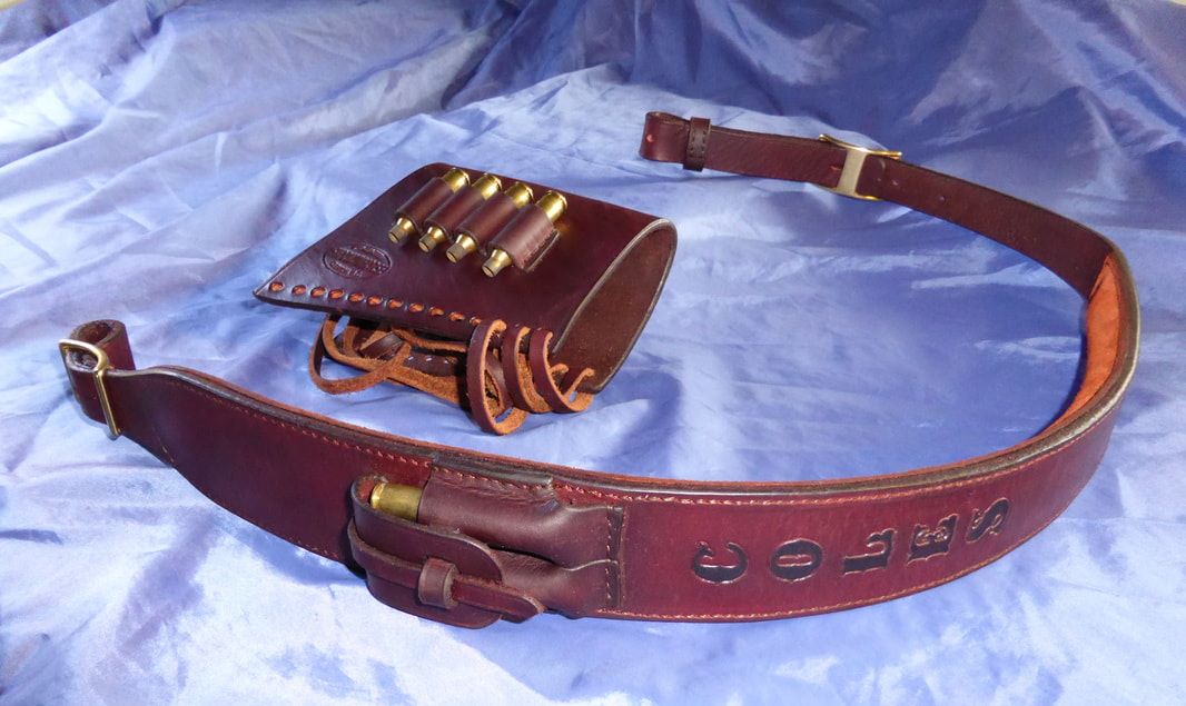 Leather Hand Tooled Rifle Slings /G 27.3 design choice of 5 colors 